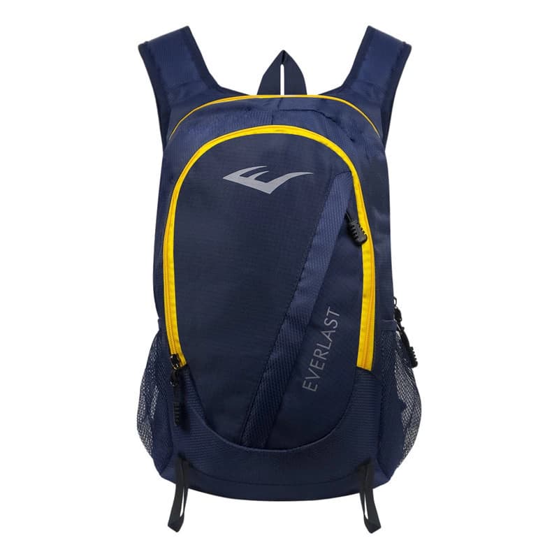 Mochila Running Everlast 12L liviana con cincha pectoral y salida de hidratación — Azul / Liso