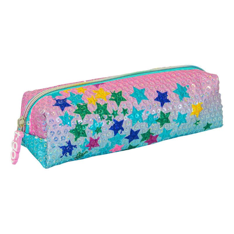 Kit Escolar | Mochila Carro + Cartuchera + Funda — Rosa Diamante / Liso