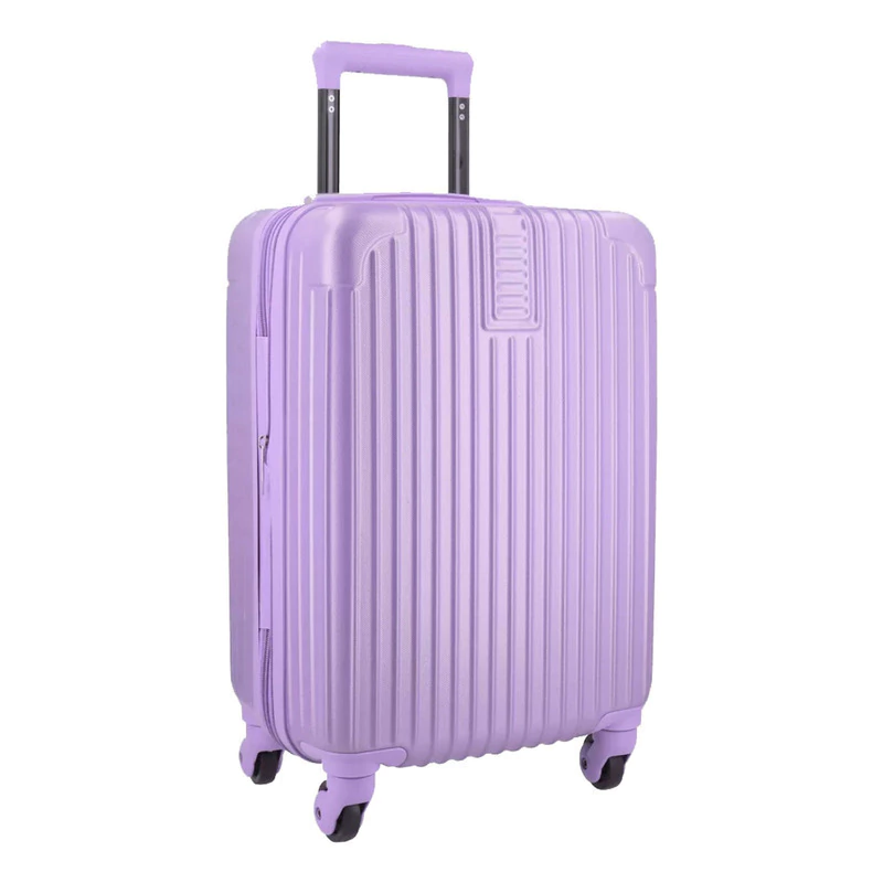 Valija Carry On Cabina Rígida ABS Bagcherry 20" con Candado y 4 Ruedas 360° — Lila