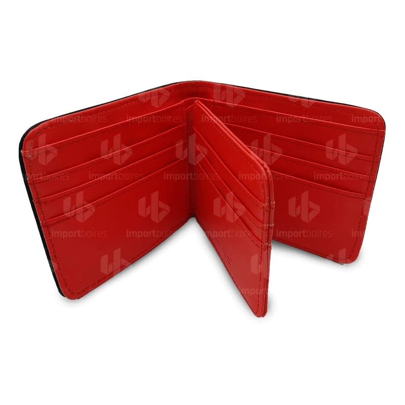 Billetera Hombre Head Eco Cuero PU 16 Tarjetas Urbana Negro/Azul — Negro