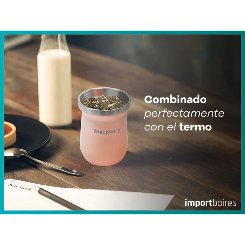 Combo Termo 1,3 Litros + Mate + Bombilla Acero Inoxidable — Verde
