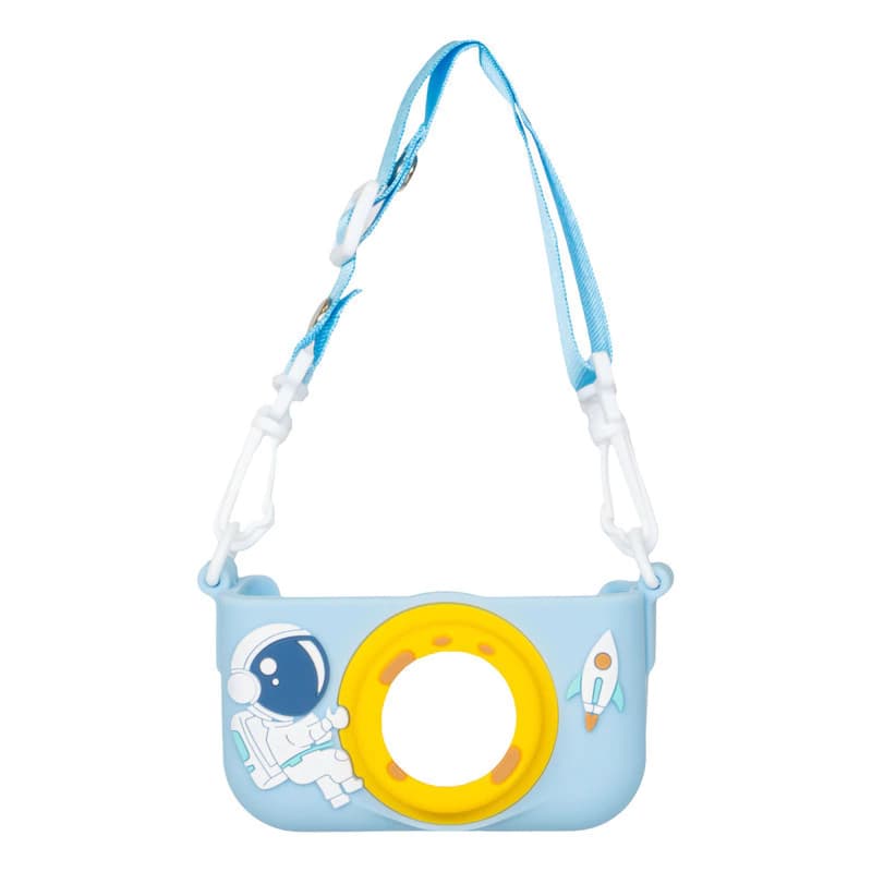 Funda Silicona Antigolpes Cámara Digital Infantil T-Go – Protección para Kids — Celeste Astronauta