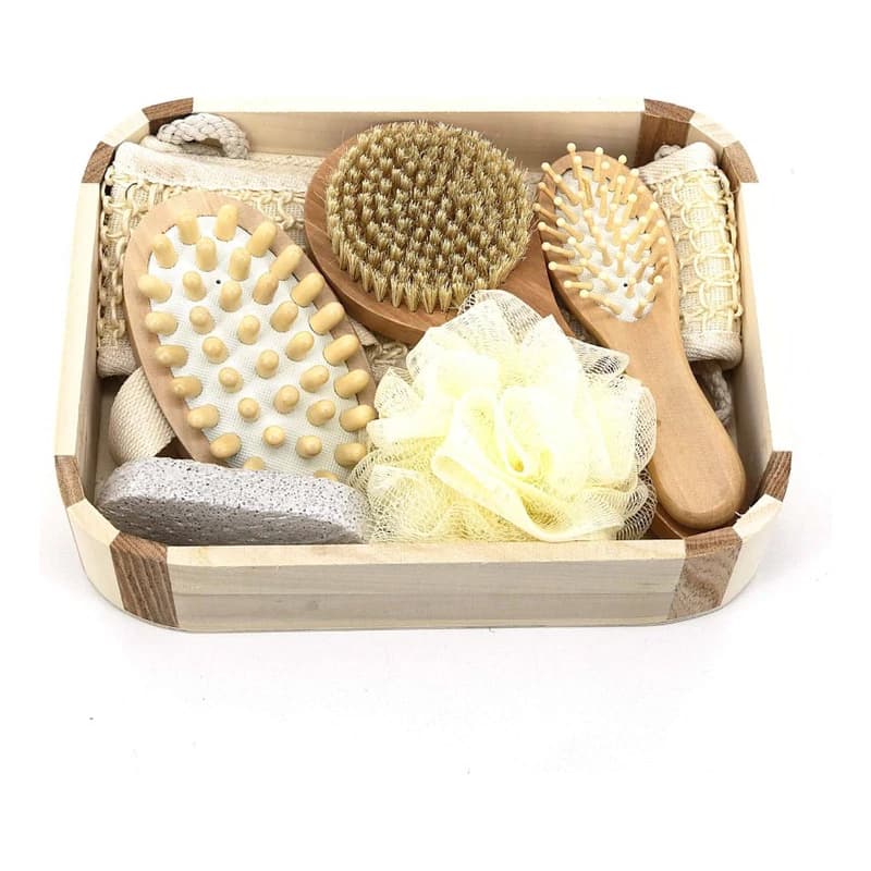 Kit de Accesorios para Baño Trendy Eco Beauty Care 7 piezas - Beige