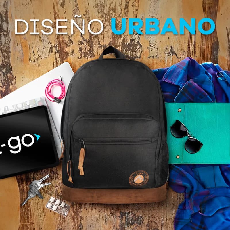 Mochila Portanotebook T-Go 20 L hasta 15,6" base gamuza urbana
