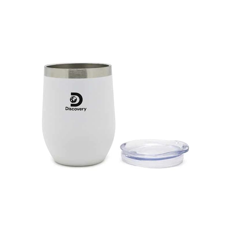 Mate Térmico Discovery Adventures 280ml Acero Inoxidable con Tapa — Blanco