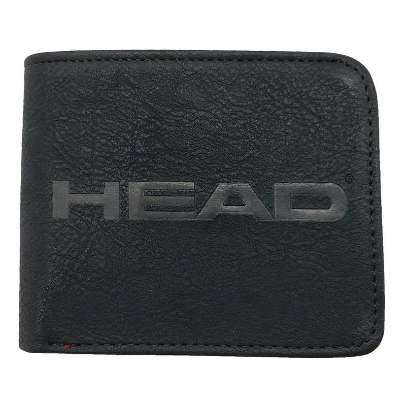 Billetera Hombre Head Eco Cuero PU 16 Tarjetas Urbana Negro/Azul — Negro