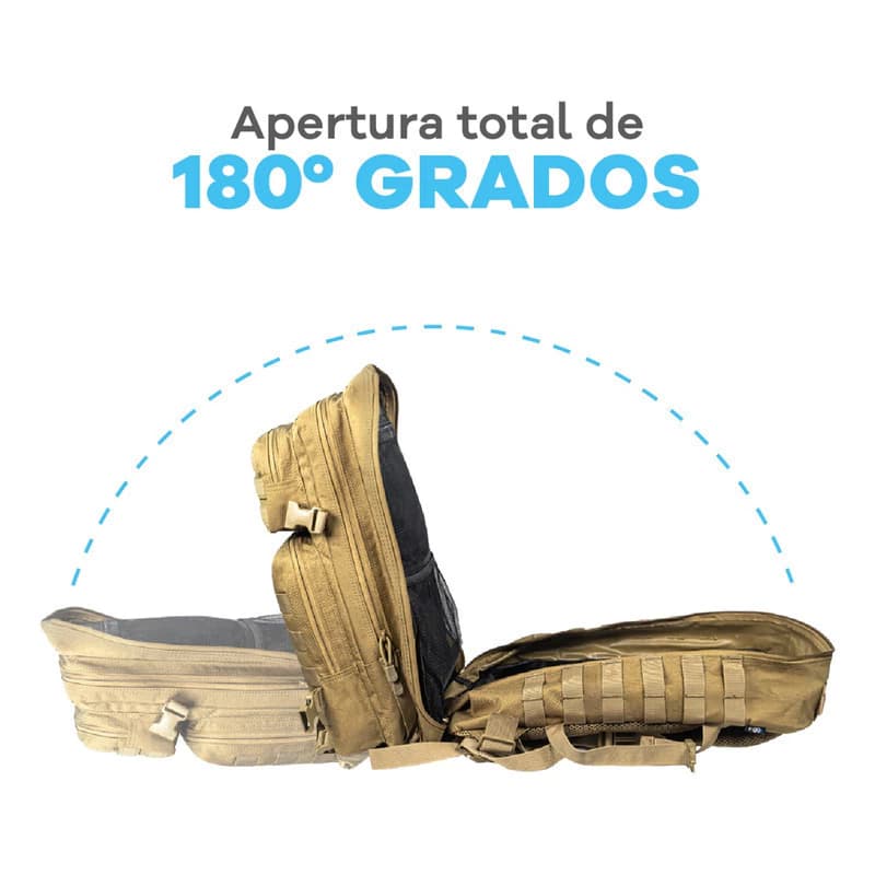 Mochila T-GO Táctica 45 L - Tu compañera ideal para cada aventura Eb336 — Verde Camuflado / Liso