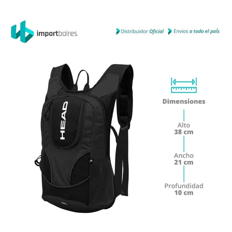 Mochila Running Head con Salida de Hidratación - Ultraliviana y Ergonómica — Azul 21727 21417 / Lisa