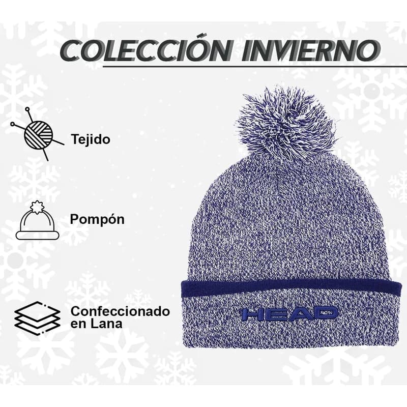 Gorro con Pompón Head Unisex Invierno | Acrílico Suave Abrigado — Negro / Único
