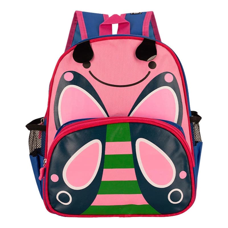Mochila Jardín Diseño Animales con Orejitas Kiburi - Preescolar Nena Nene — Rosa y azul 3112 / Mariposa