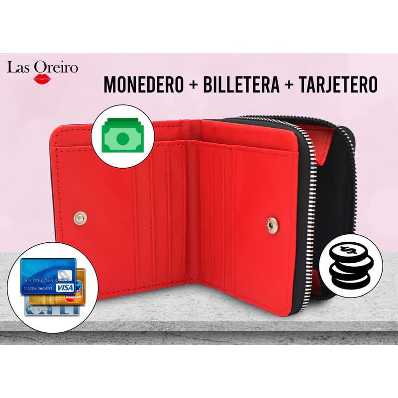 Billetera Las Oreiro Per Tutti con Llavero Desmontable – Nylon Premium — Mint 27886 / Oreiro Love