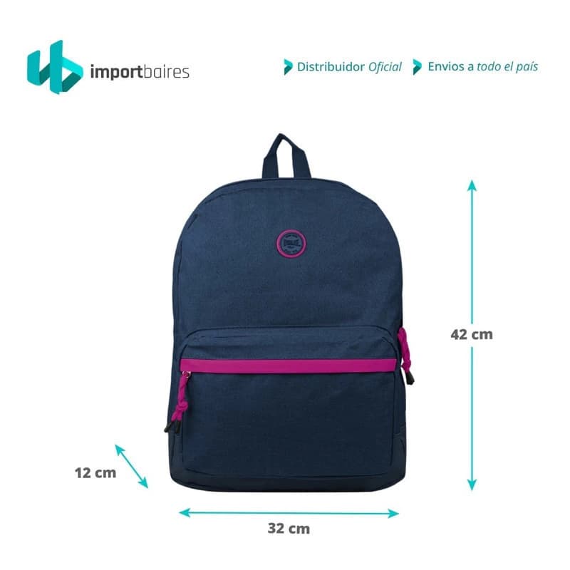 Mochila Porta Notebook 15.6" Everlast con Puerto USB y Nylon 420D — Azul