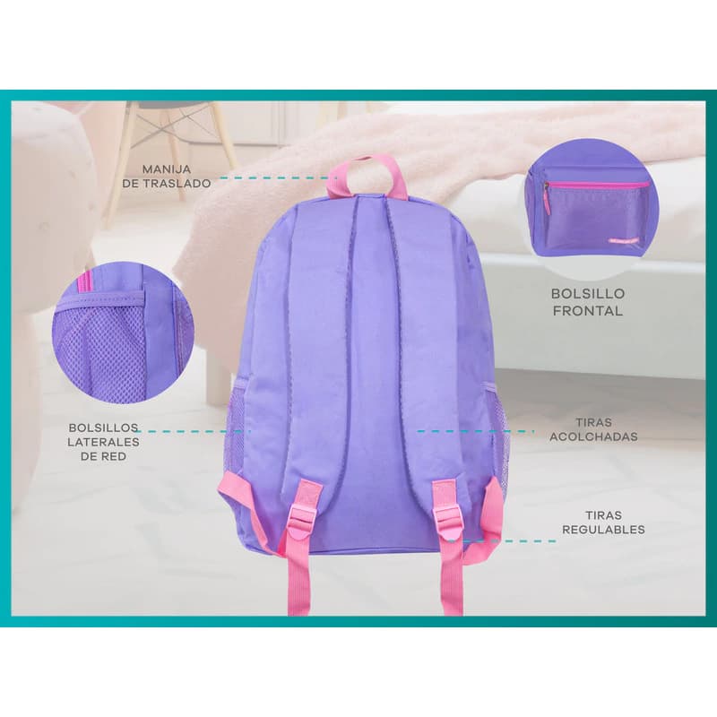 Mochila Escolar Bagcherry 14L Anti-desgarro Liviana Primaria y Secundaria — Negro / Lisa