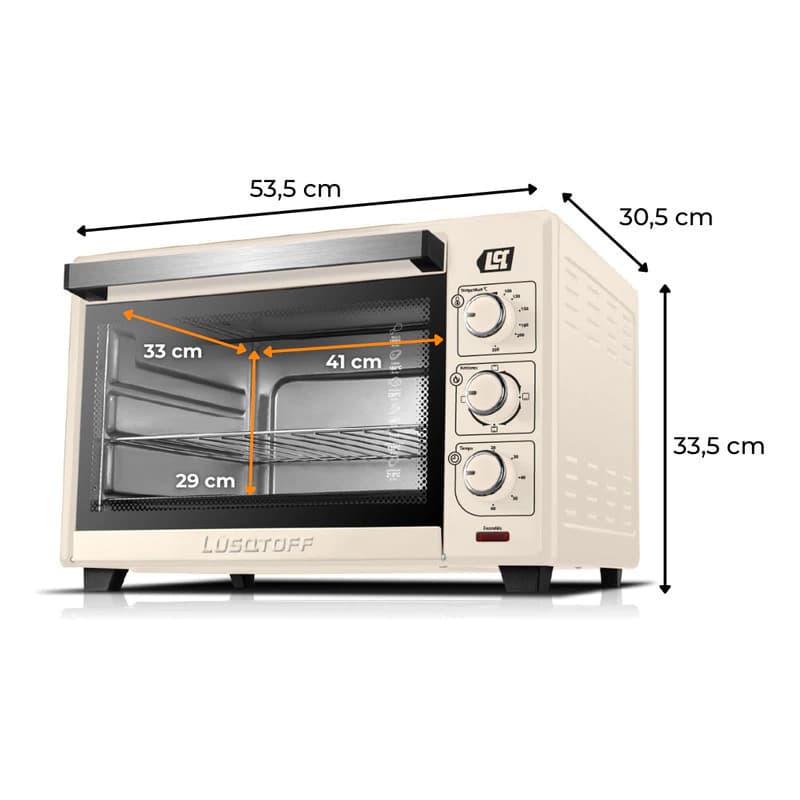 Horno Eléctrico Luqstoff Lq-42cre 42l 1600w De Mesa
