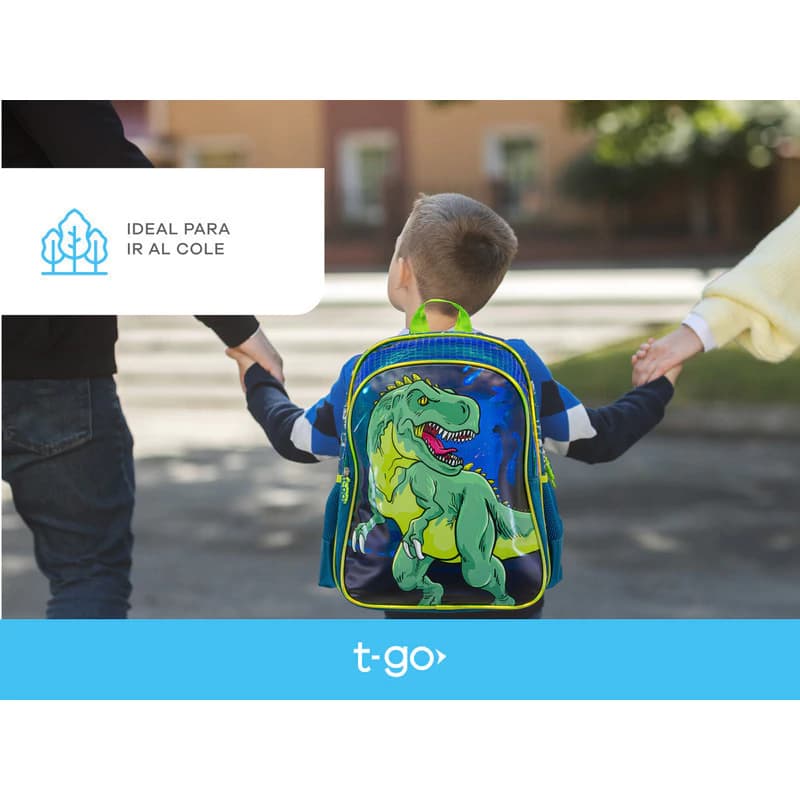 Mochila Escolar | Para Nenes Jardín T-go 14 | Dino T-rex