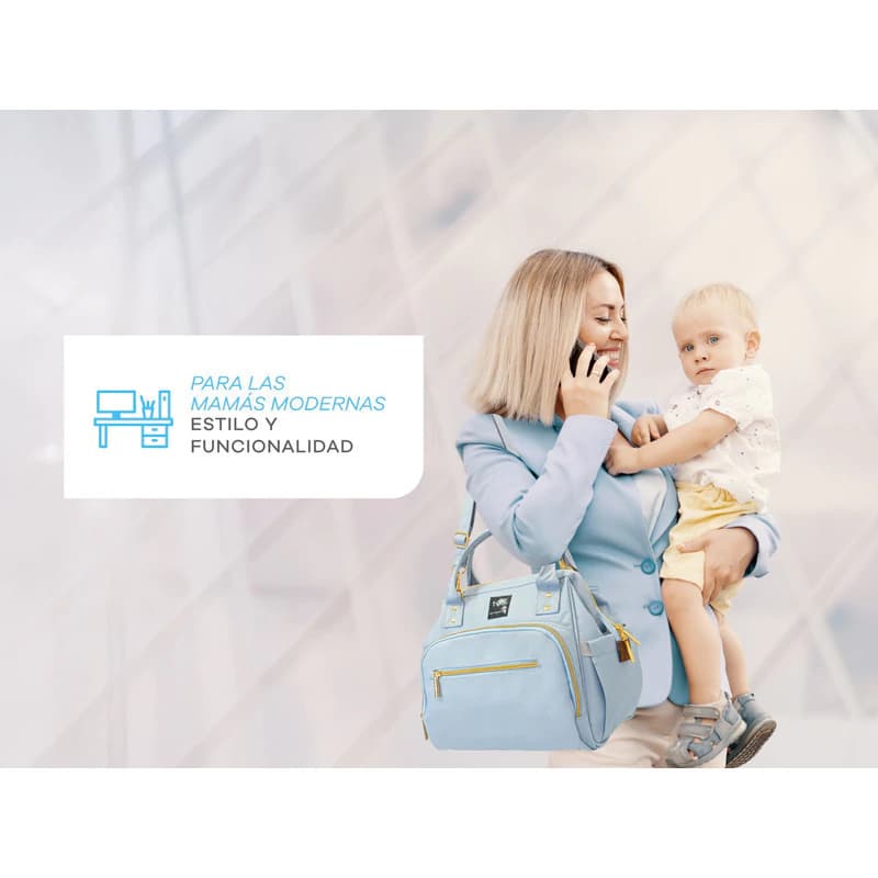 Mini Cartera Maternal Térmica T-Go con Bandolera – Compacta y Organizada — Negro / Lisa