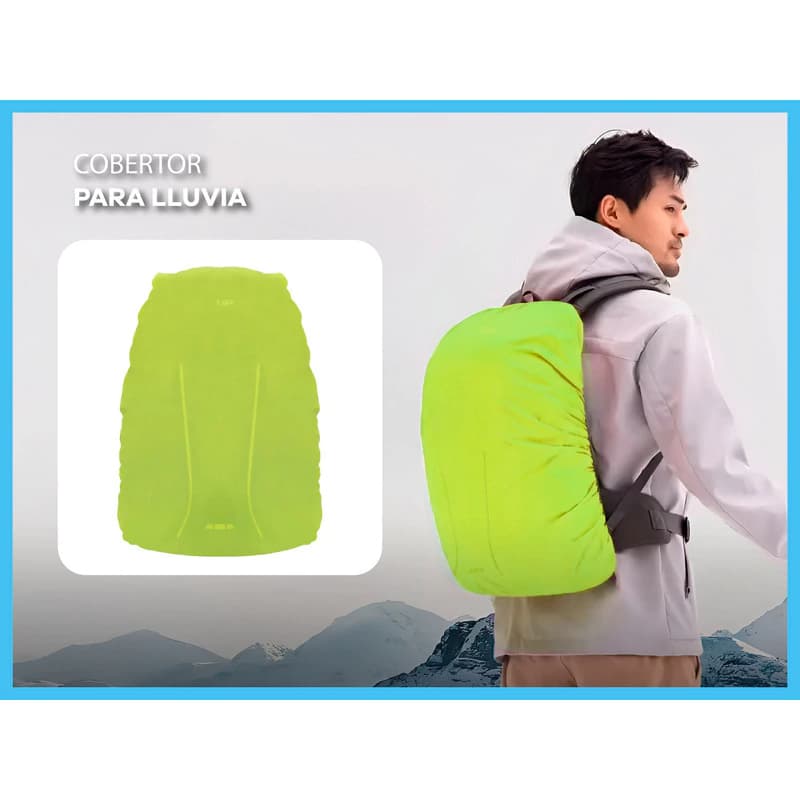Mochila Trekking 40 Litros + Bolsa De Agua 2lts Hidratacion