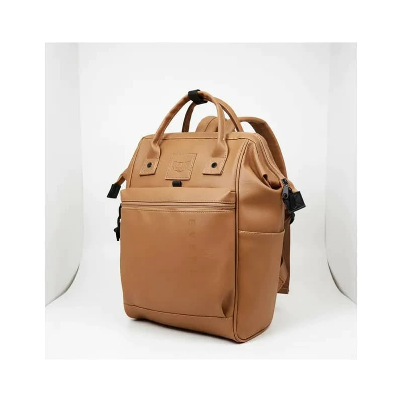 Mochila Simil Cuero Eco Cuero Pu Reforzada Urbana Mujer — Negro modelo 21479 Texturado / Texturizado