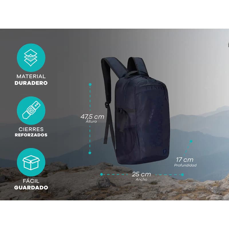 Mochila Urbana Discovery Porta Notebook 15,6" con Ajuste Pectoral | Modelo 16943 — Verde Militar 16943 / Liso