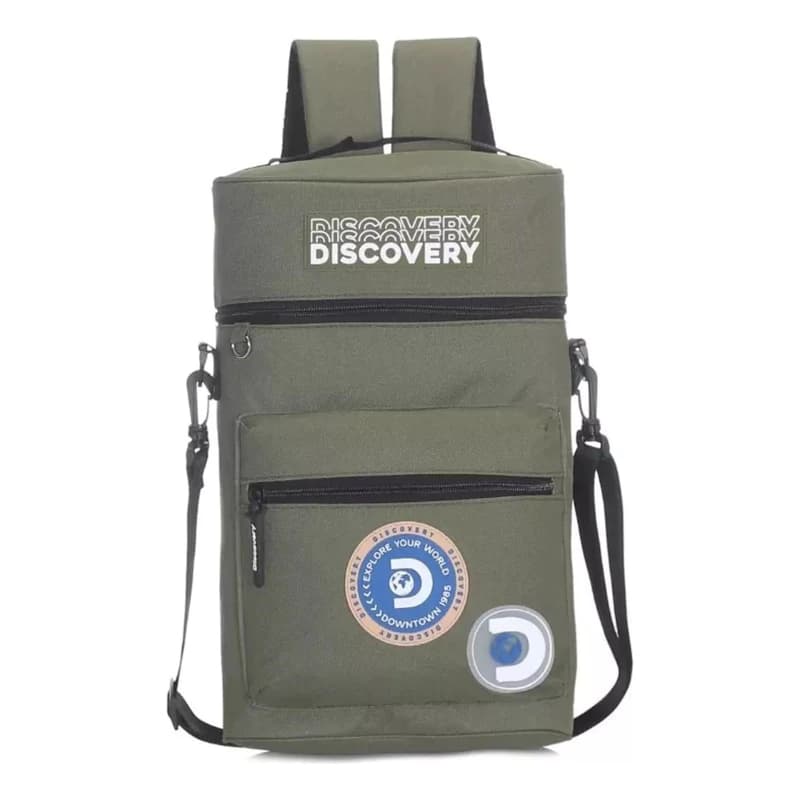 Mochila Matera Discovery Adventure Porta Termo hasta 1,3 L — Bolso Morral — Verde musgo