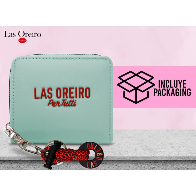 Billetera Las Oreiro Per Tutti con Llavero Desmontable – Nylon Premium — Mint 27886 / Oreiro Love