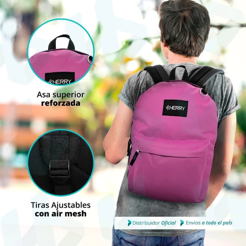 Mochila Urbana Deportiva Bagcherry 19L Poliéster Reforzada Hombre Mujer