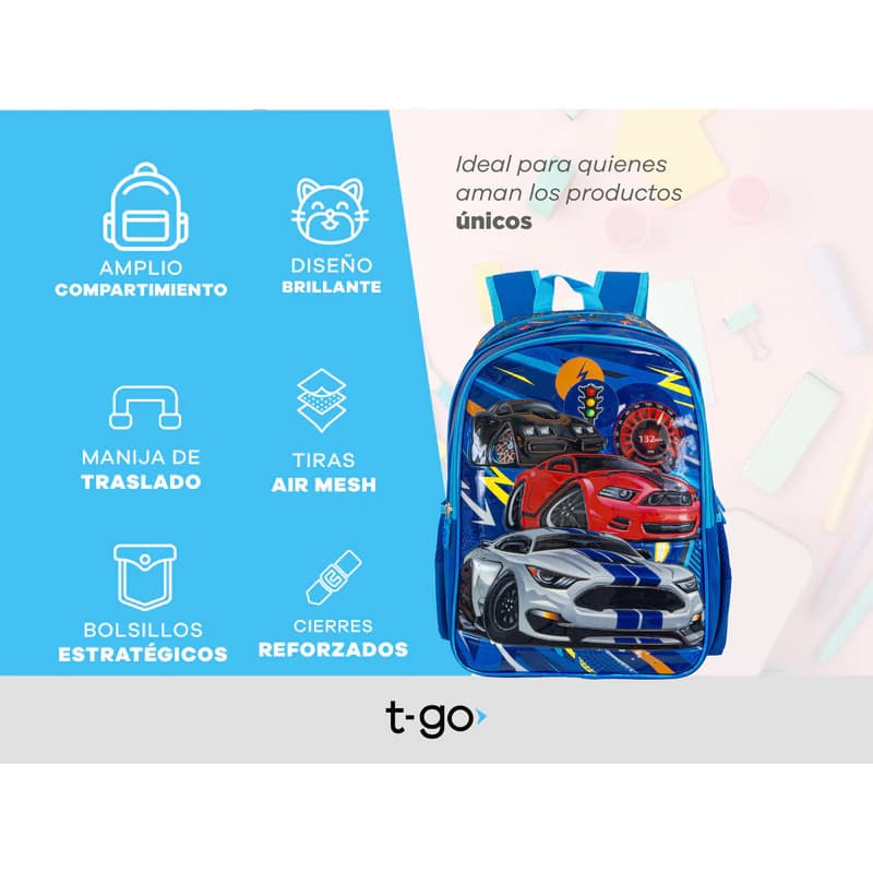 Mochilas Para Jardin Preescolar Nene Varon Espaciosa Calidad