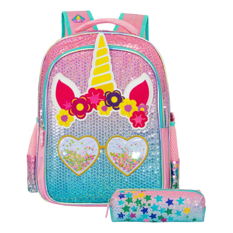 Kit Escolar | Mochila + Cartuchera | Unicornio — Rosa Lentes / Unicornio