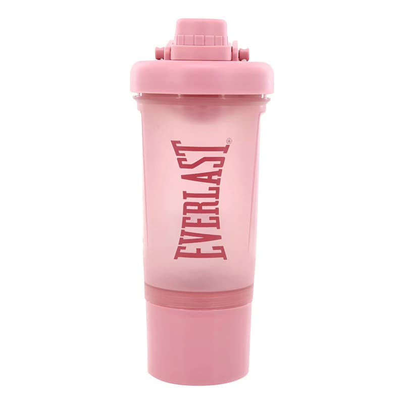 Shaker Deportivo Everlast 500 ml con Filtro Mezclador — Sin grumos, sin derrames — Fucsia