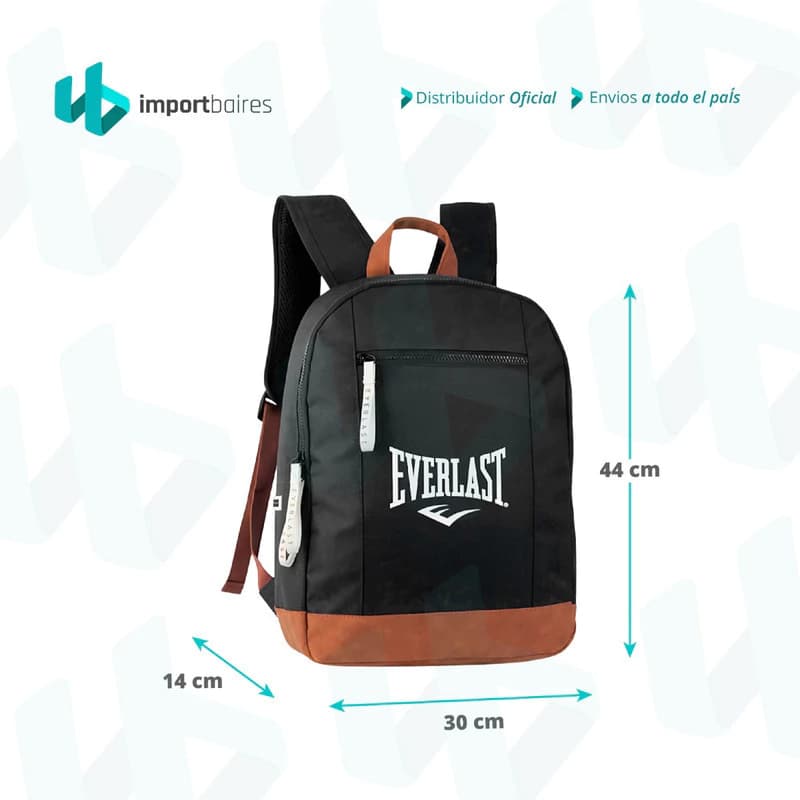 Mochila Urbana Everlast Base Gamuzada 22 L | Porta Notebook 15.6" | 44x30x14 cm — Azul