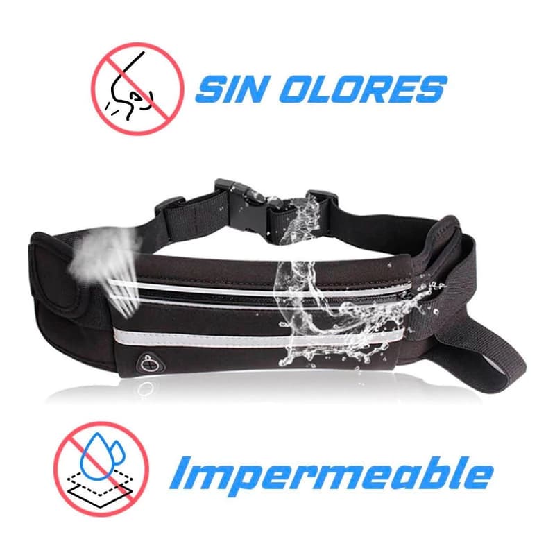 Riñonera Deportiva Everlast Running Expandible Neopreno Porta Celular — Azul
