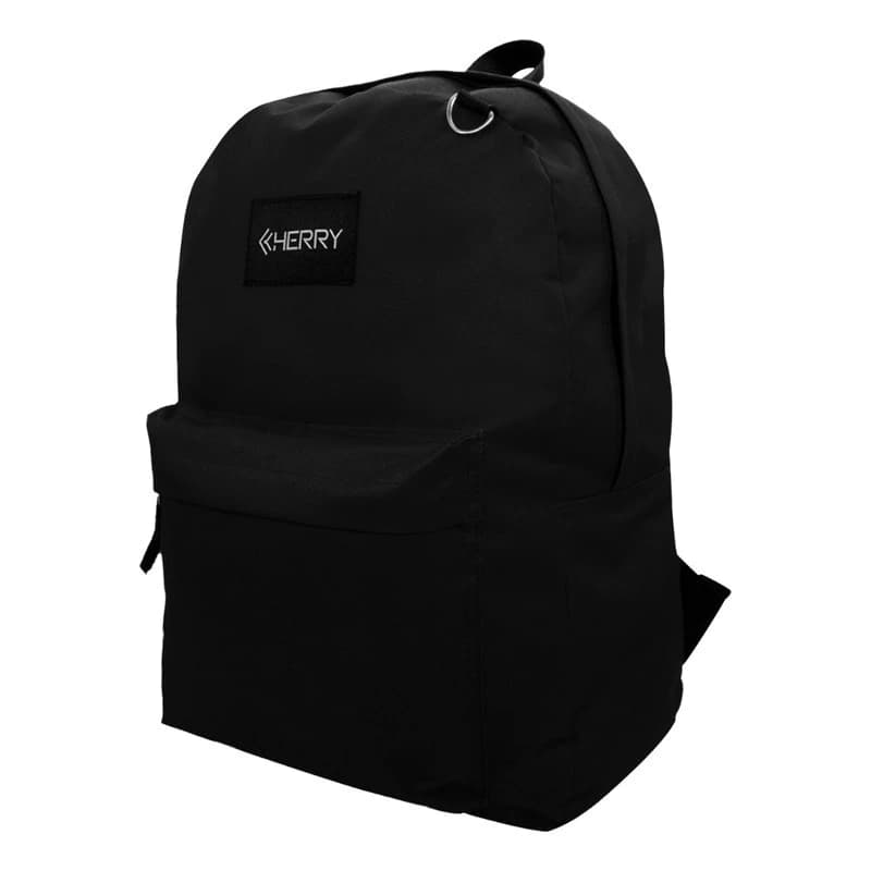 Mochila Escolar Urbana Bagcherry 19L reforzada con porta notebook — Negro / Lisa