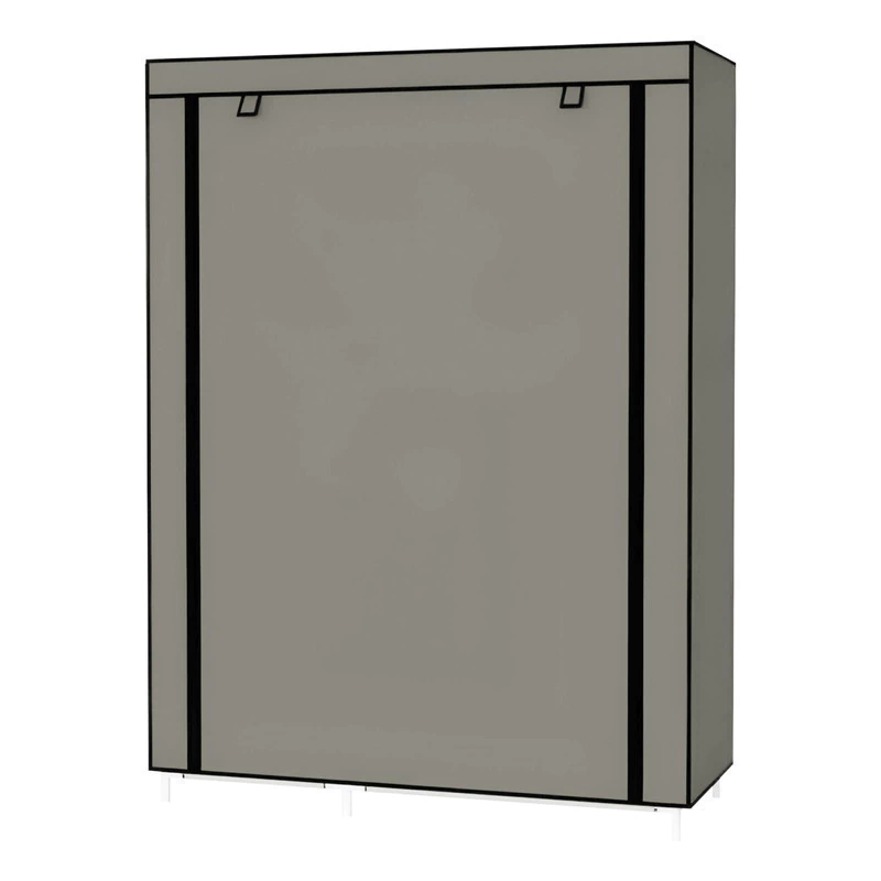 Placar Ropero Portátil de Tela | 6 Estantes + Barral | Funda Anti-Polvo | Simple Home