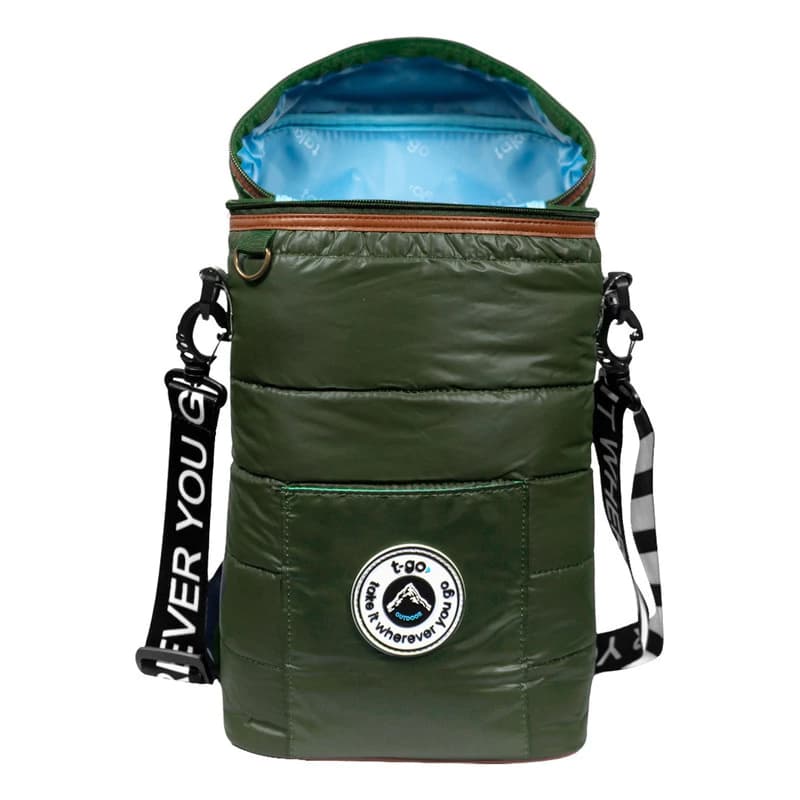 Bolso Matero Mochila Morral Ajustable Porta Termo Mate — Negro