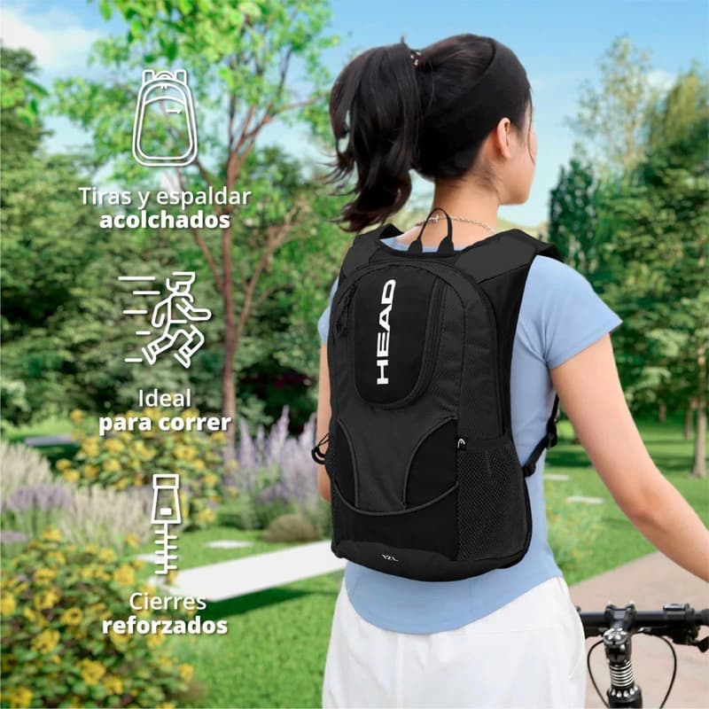 Mochila Running Head con Salida de Hidratación - Ultraliviana y Ergonómica — Azul 21727 21417 / Lisa