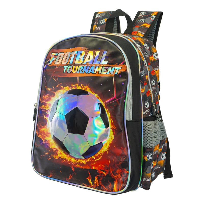 Mochila 25L Escolar | T-go — Negro Futbol / Pelota
