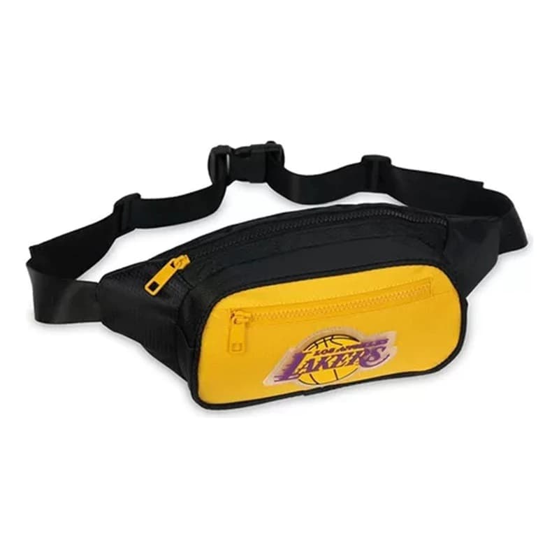Riñonera NBA Lakers deportiva urbana multiuso en negro — correa regulable