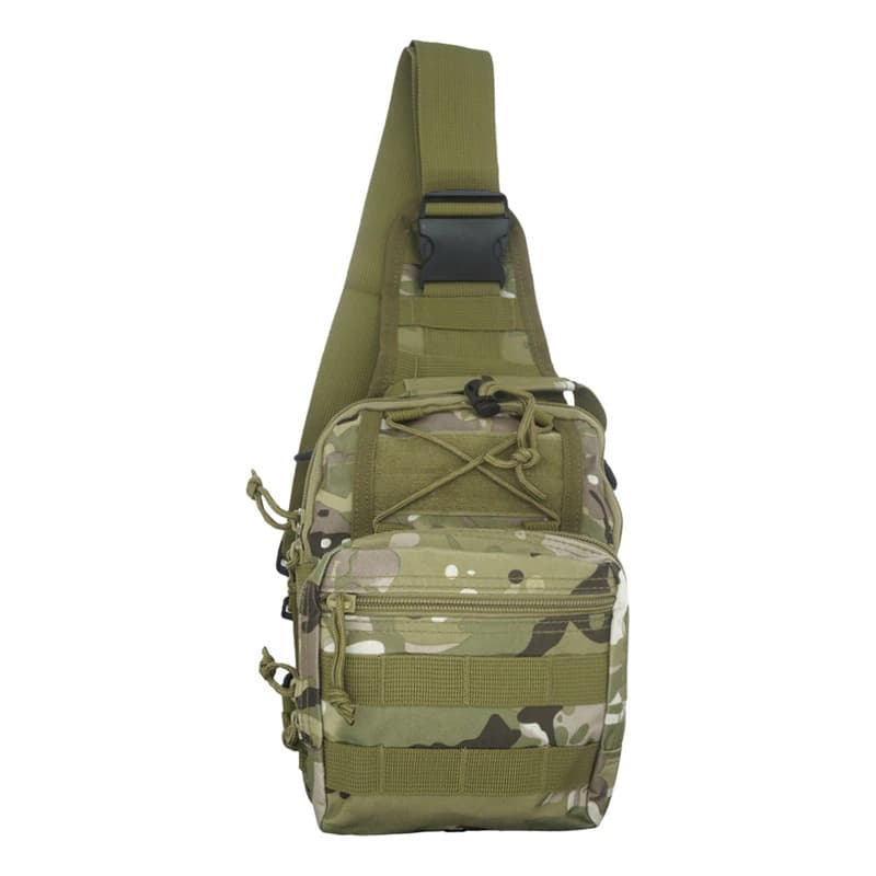 Morrales Bandoleras Hombre Con Bolsillos Regulable Cruzado — Plastico / Camuflado / Verde musgo