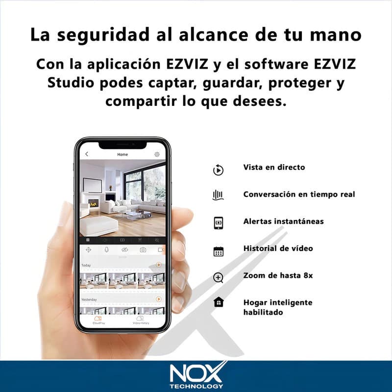 Kit 2 Cámaras de Seguridad Ezviz C6N 1080p WiFi Domo 360° con Visión Nocturna