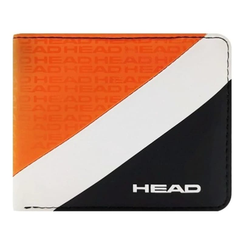 Billetera Head Eco Cuero PU Hombre 12 Tarjetas con Caja de Regalo — Naranja