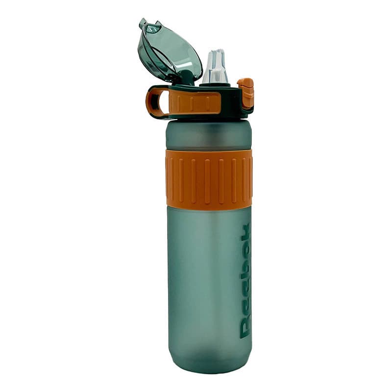 Botella Reebok 1L con pulsador y asa – libre de BPA, antigoteo, violeta y negro