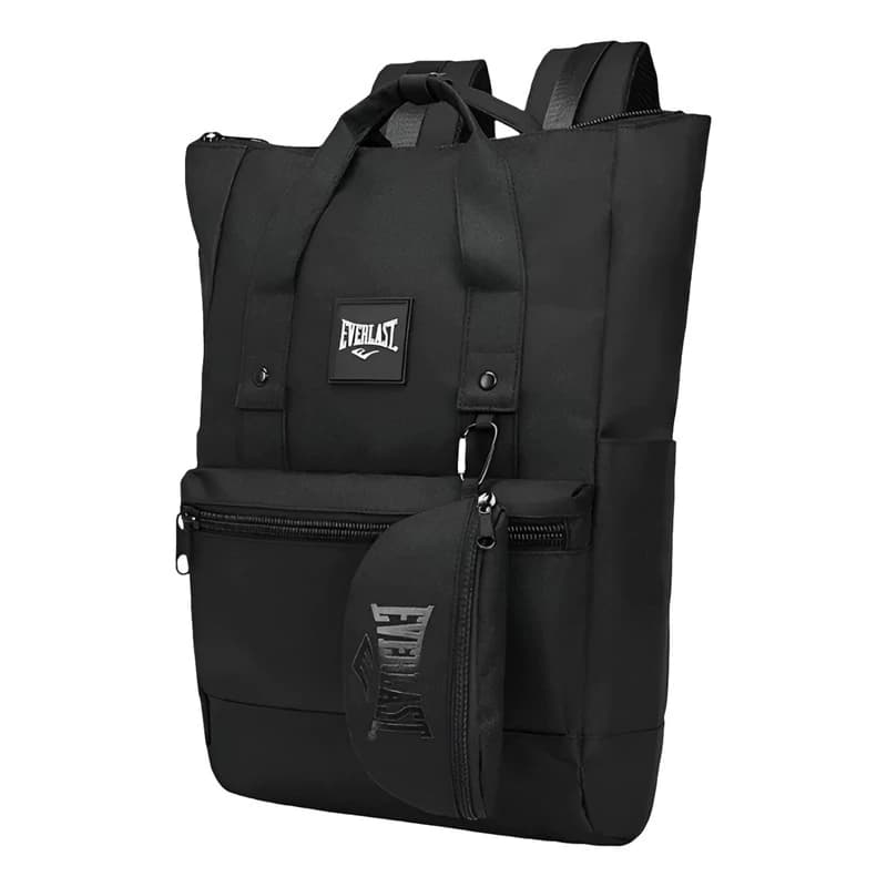 Mochila Urbana Everlast 22256 17l Porta Notebook Hombre — Negro / Liso