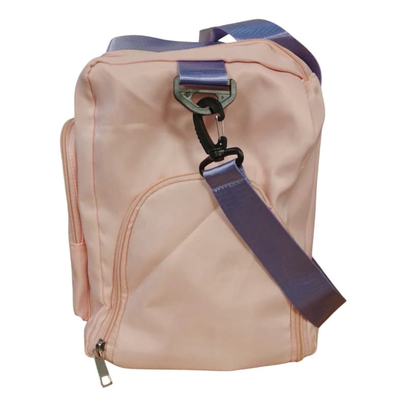 Bolso Deportivo Trendy 6 Bolsillos Gym y Urbano Rosa — Tira Ajustable