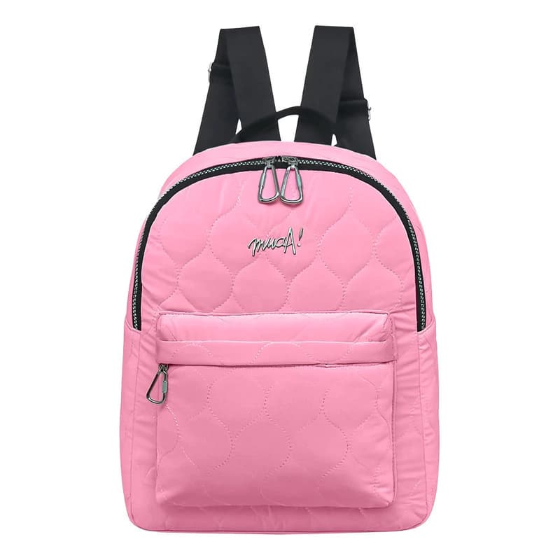 Mochila Urbana Puffer Muaa Acolchada Porta Tablet 10" 12L Modelo 16388 — Rosa 16388 / Liso