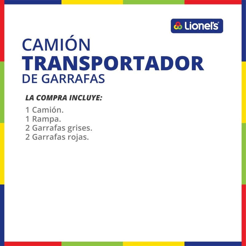Camión de Juguete Grande Lionel's Transportador con Autos o Animales 50 cm