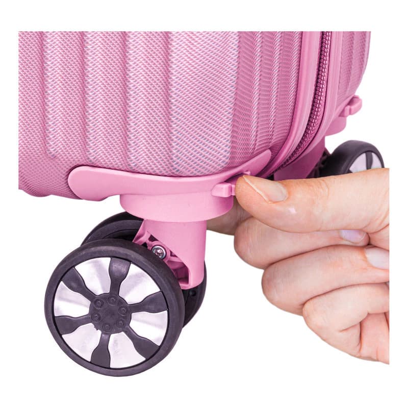 Set Valija Carry On Cabina Con Ruedas + Mini Valija Neceser — Gris