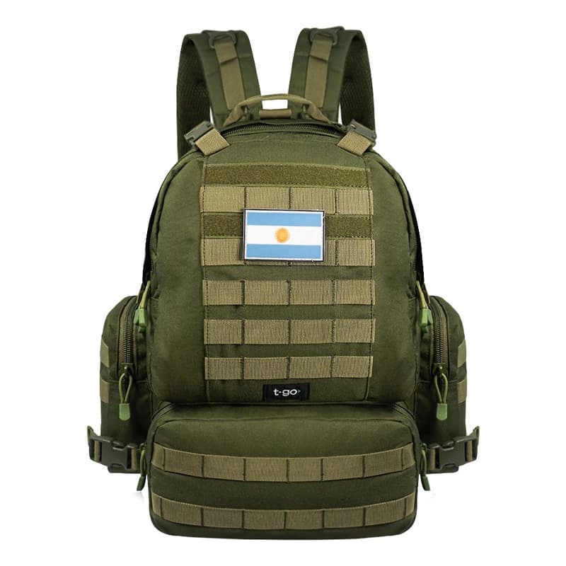 Mochila Táctica T-GO 30 L con Porta Notebook y Sistema MOLLE EB338 — Negro / COLOR
