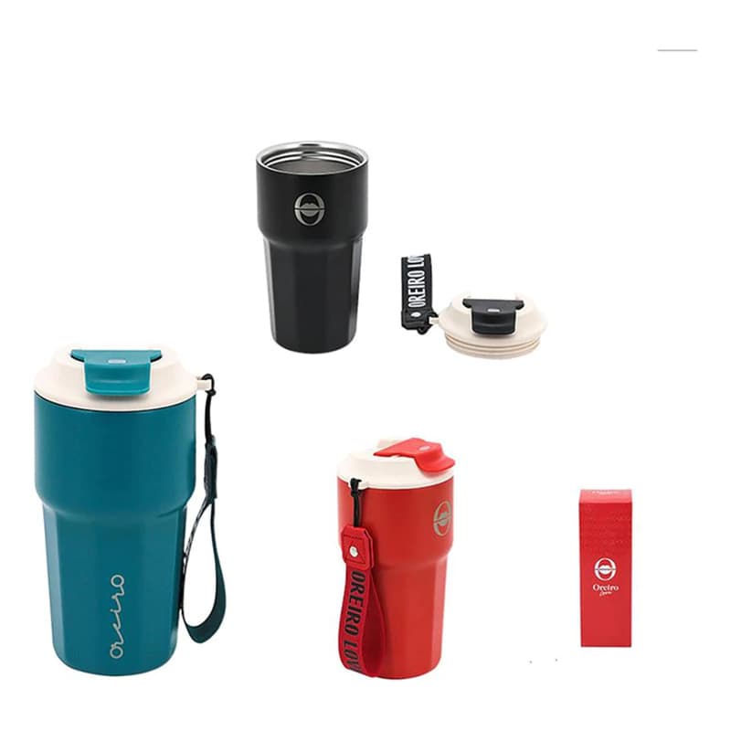 Vaso Termico | Doble Capa Acero Inox | Oreiro Love — Azul petróleo / Liso