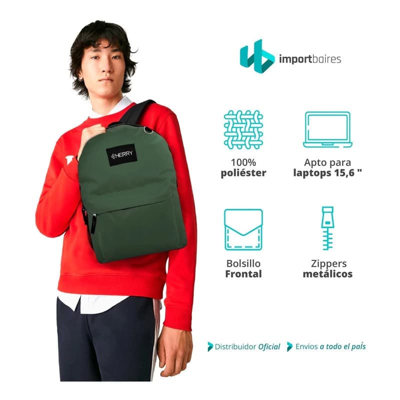 Mochila Urbana Deportiva Bagcherry 19L Poliéster Reforzada Hombre Mujer