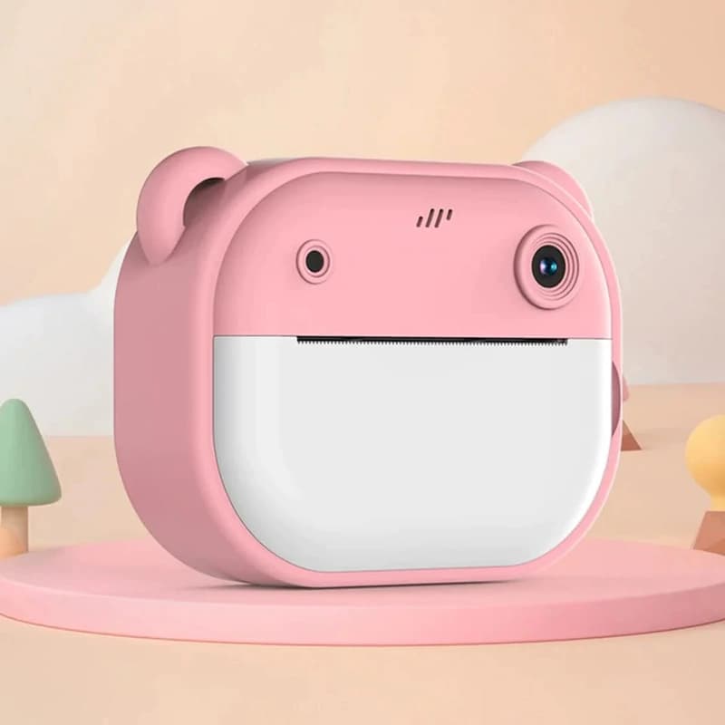 Cámara Mini Impresora Térmica Portátil 1080p Video Niños — Lila